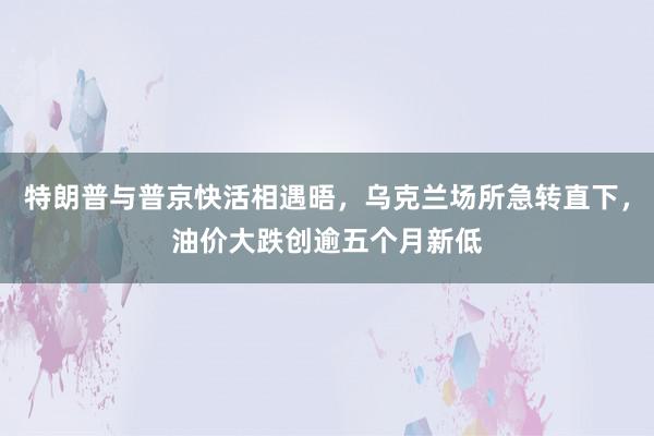 特朗普与普京快活相遇晤，乌克兰场所急转直下，油价大跌创逾五个月新低